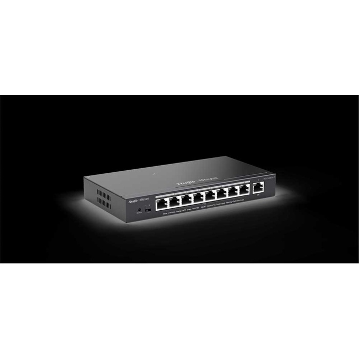 Ruijie-Reyee RG-ES209GC-P 8 Port POE+ 10-100-1000Mbps+1Port 10-100-1000Mbps Yönetilebilir Çelik 120W