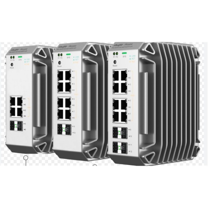 Reyee RG-NIS3100-4GT2SFP-HP 4 Port Poe+ 2 Port SFP 10-100-1000 Endüstriyel Switch