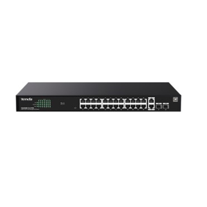 Tenda TEG2228P-24-410W 24 Port 10-100-1000 + 2 Port SFP + 2 Port Uplink Cloud Yönetilebilir