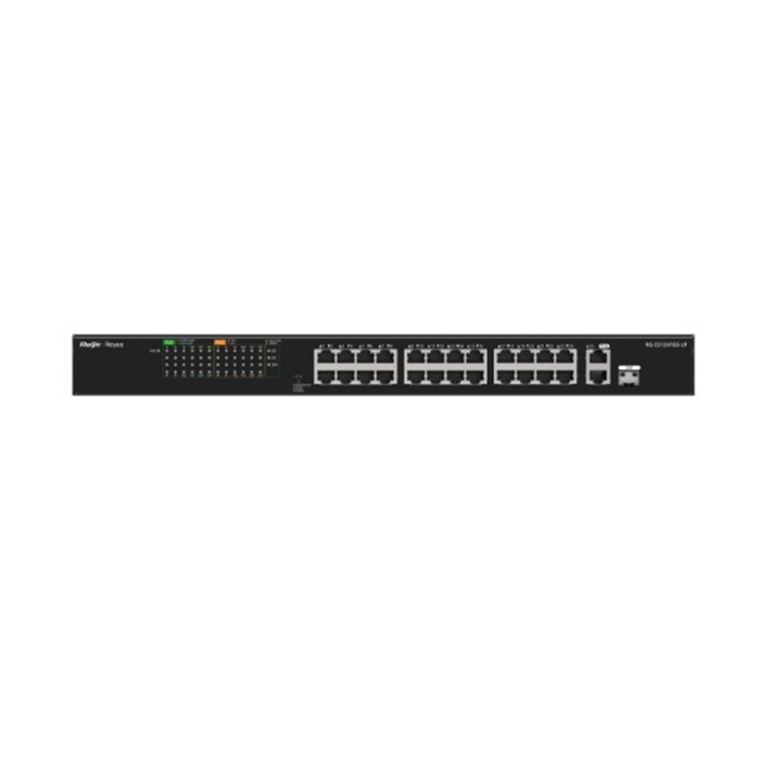 Ruijie-Reyee RG-ES126S-P 26 Port 10-100 Mbps 1 Port Uplink + 1 Port 10-100-1000 Mbps Poe 370W Switch