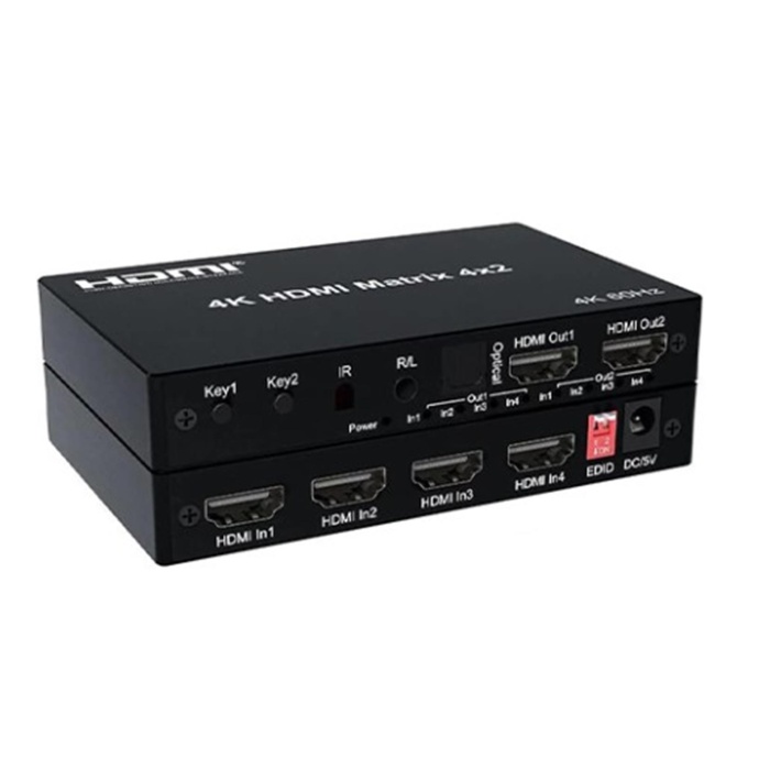 Nova HDMI 4×2 Matrix Switch 4K 60 Hz