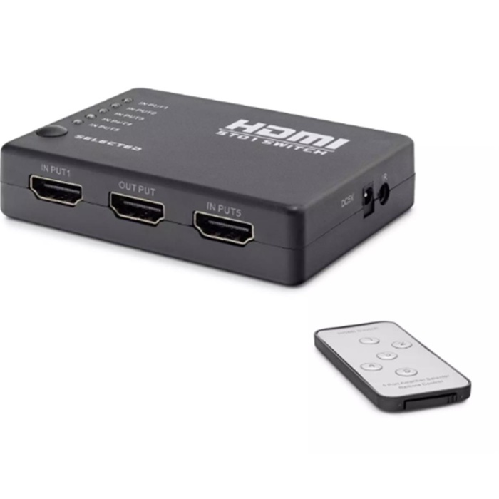 Hadron Hdx1272  5 Port Hdmi Switch 5Giriş 1Çıkış Kumandalı