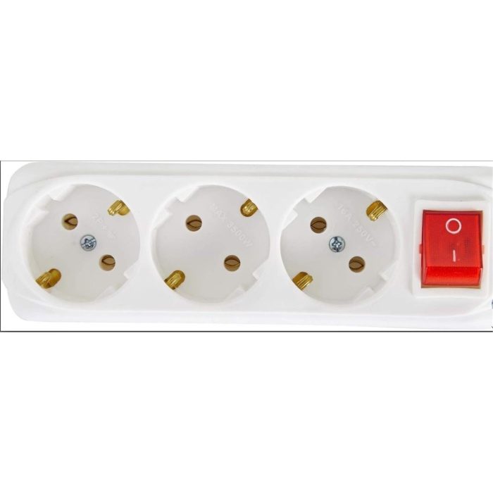 Almera 3lü 3mt Anahtarlı Topraklı Priz (9230203)