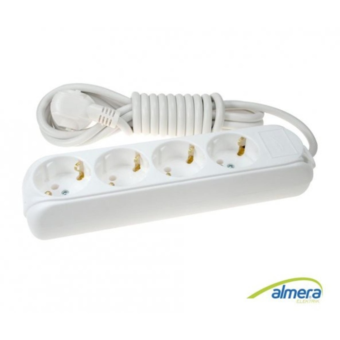 Almera 4lü 3mt Topraklı Priz (9240203)
