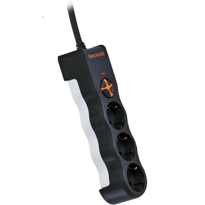 Tunçmatik TSK19010 3li Enerji Koruma Powersurge Siyah 1050 JOULE