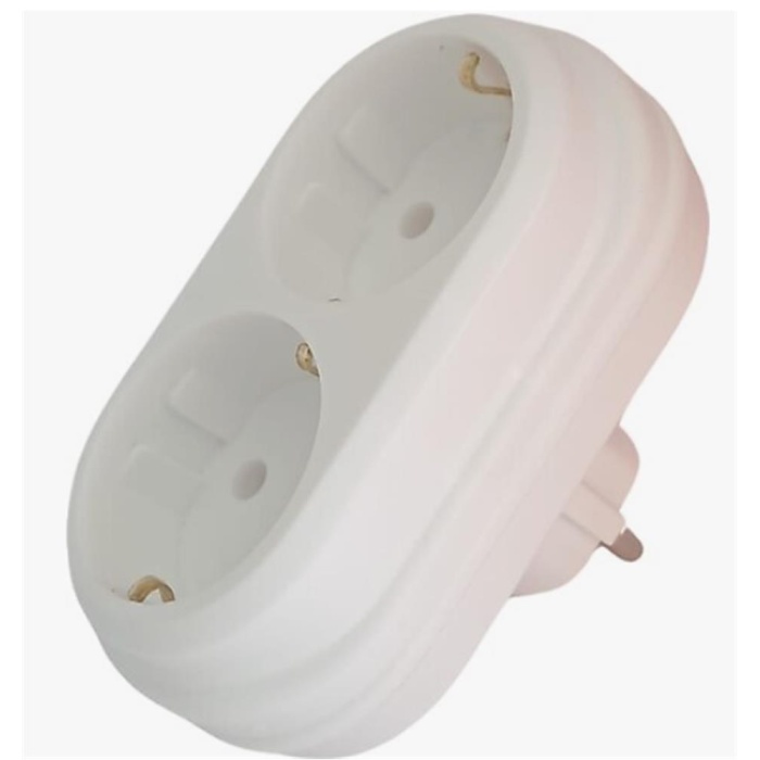 Mutlusan İkili Topraklı Fiş-Priz Düz Tip Beyaz (001 170 033006 00 00)