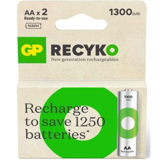 GP AA 1300 mAh Şarjlı Kalem Pil 2li Paket GP130AAHCEMTR-2GB
