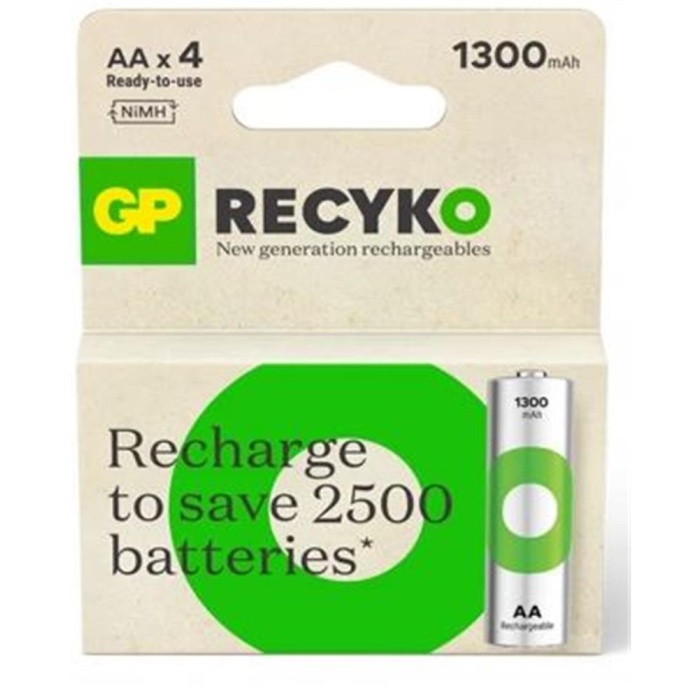 GP AA 1300 mAh Şarjlı Kalem Pil 4lü Paket GP130AAHCEMTR-4LÜ