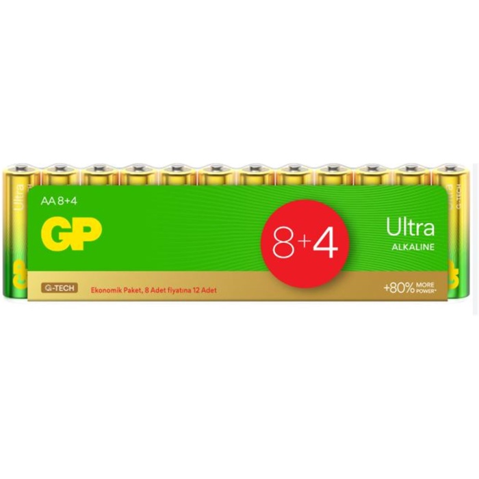 GP G-Tech LR6 AA Boy Ultra Alkalin Kalem Pil 12li Paket GP15AU-VS12
