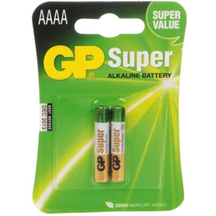 GP AAAA 25A Alkalin İncenin İncesi Pil 2li Paket GP25A-U2