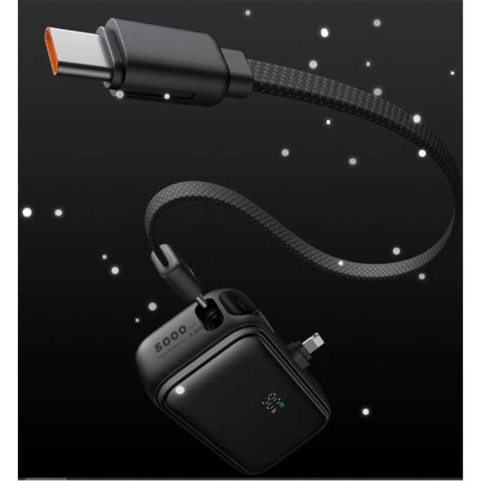 MCDODO MC-7800 5000mAh 22.5W Dahili Kablo ve Lightning Konnektörlü Mini Powerbank