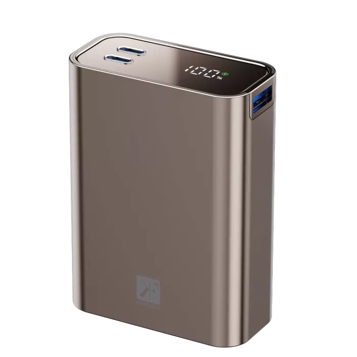 Newface PW501 20.000 mAh Dijital Göstergeli 2 Adet 45W Type-C ve 22.5W USB Çıkışlı Şarj PD Hızlı Şarj Powerbank - Titanyum