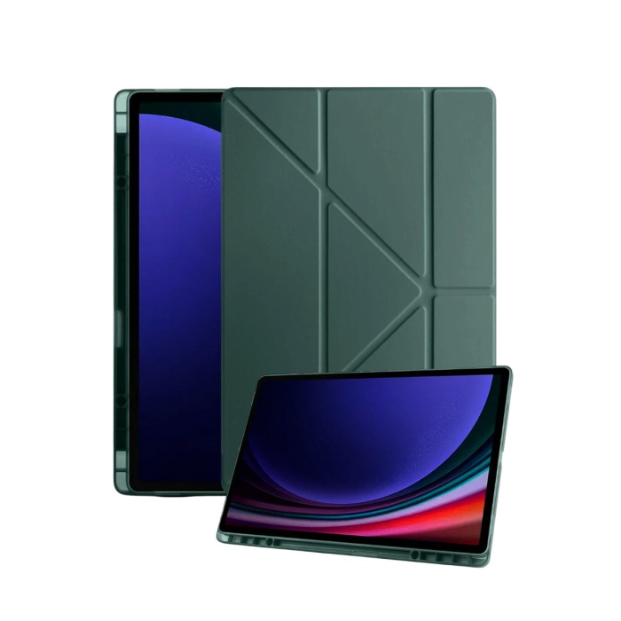 Newface Samsung Galaxy X730 Tab S11 Kalemlikli Mars Tablet Kılıfı - Koyu Yeşil