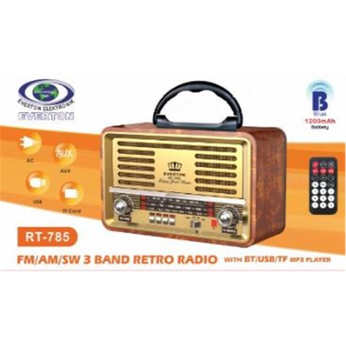 Everton RT-785  Bluetooth Usb-Micro Sd Nostaljik Radyo