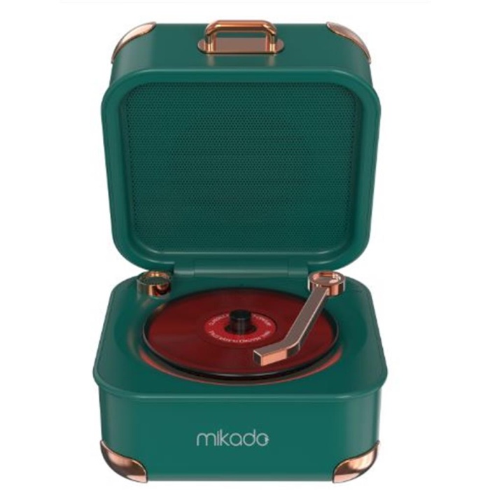 Mikado MD-62BT 5W 1200mAh Yeşil TF Kart + Bluetooth Destekli Klasik Retro Müzik Kutusu