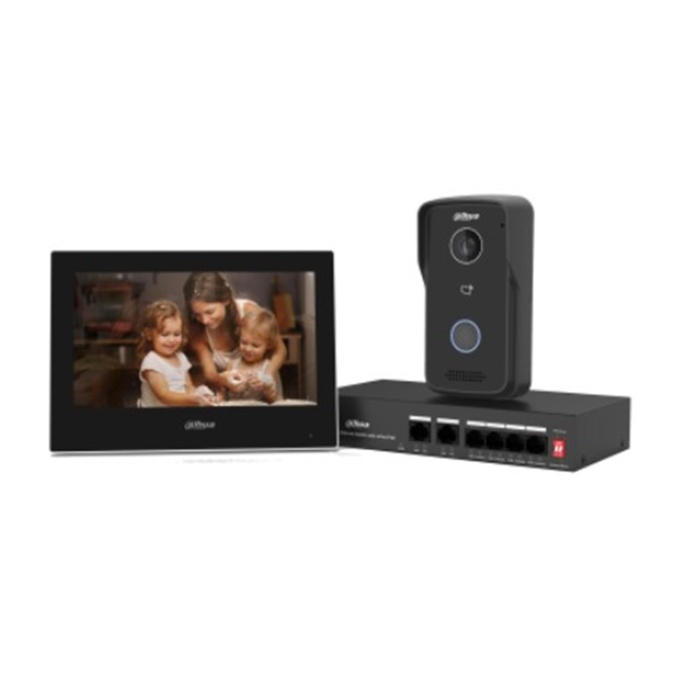 Dahua DHI-KTP03 IP Intercom Kit- Kutu İçeriği  (Dış Ünite + 7 TFT İç Ekran +Switch)