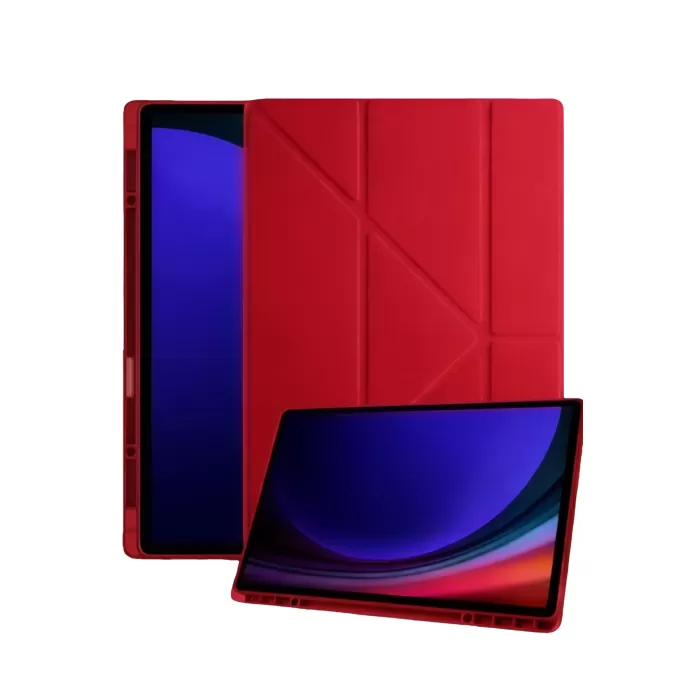 Newface Samsung Galaxy Tab A11 Plus Kalemlikli Mars Tablet Kılıfı - Kırmızı