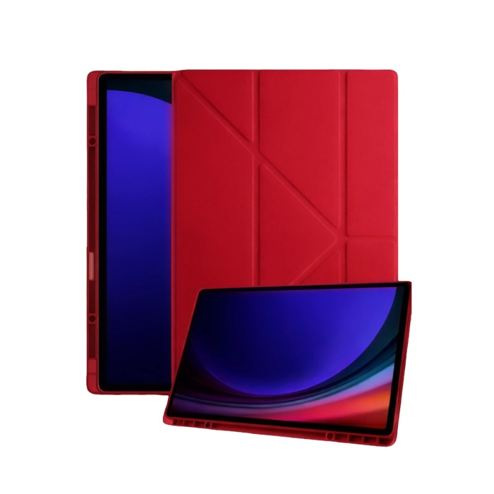 Newface Samsung Galaxy Tab A11 Plus Kalemlikli Mars Tablet Kılıfı - Kırmızı