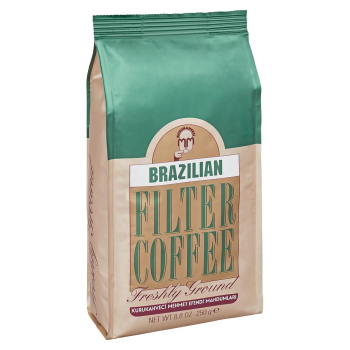 Mehmet Efendi 250gr Brazılan Filtre Kahve ( Freshly Ground ) ( Net WT 8,8 OZ)