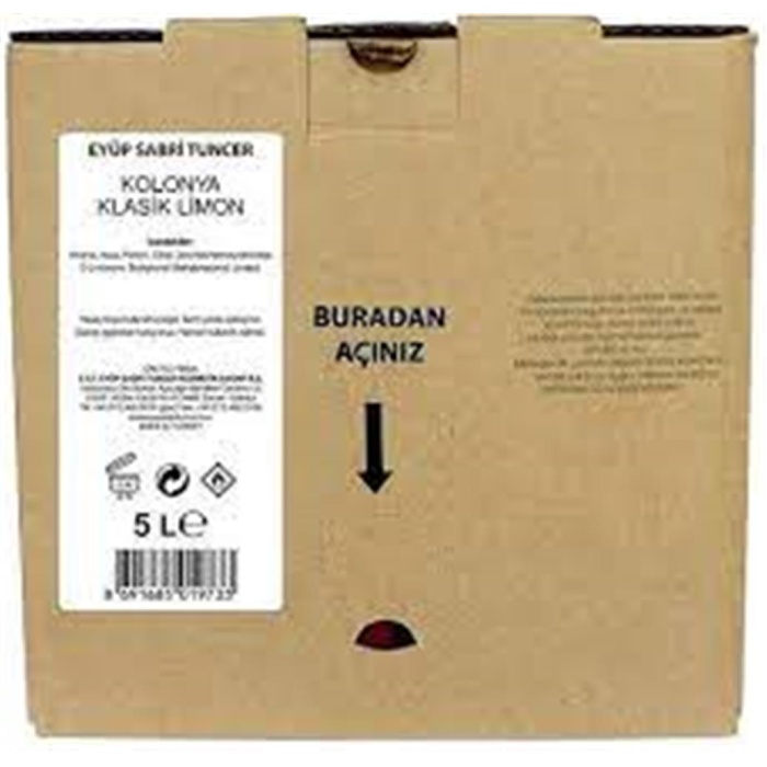 Eyüp Sabri Tuncer 5lt Limon  Kolonyası (5lt Bag IN Box Endüstriyel)