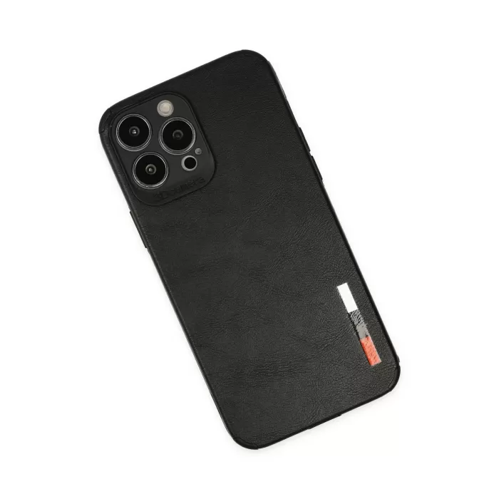 Newface iPhone 13 Pro Max Kılıf Loop Deri Silikon - Siyah