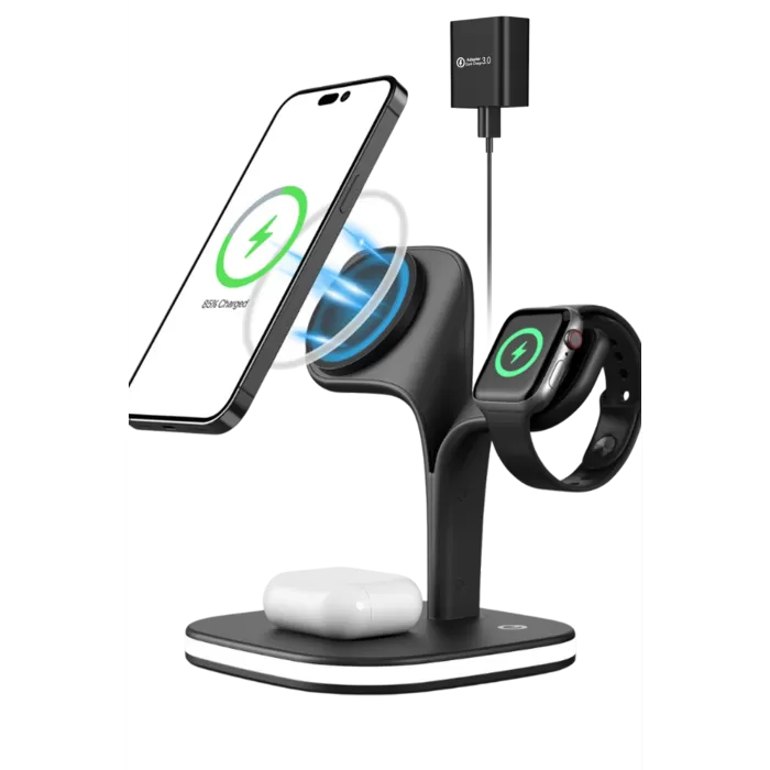 Newface YM-UD22 Kablosuz Şarj Masaüstü Set - Siyah