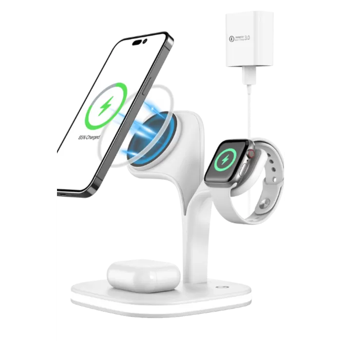 Newface YM-UD22 Kablosuz Şarj Masaüstü Set - Beyaz