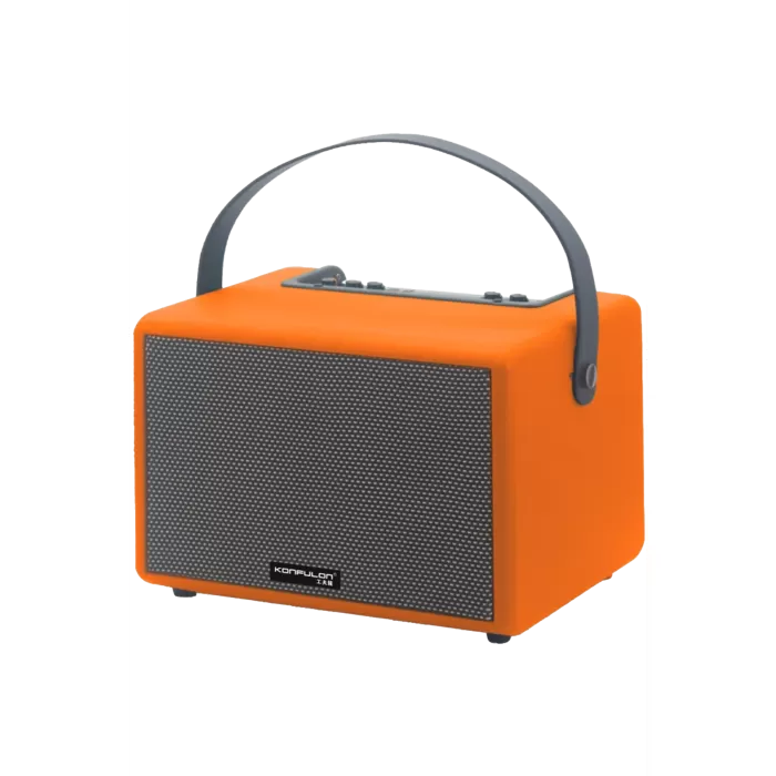 Konfulon F31 50W Sürücülü 2 Adet Mikrofonlu BT 5.2 Kablosuz Hoparlör - Turuncu
