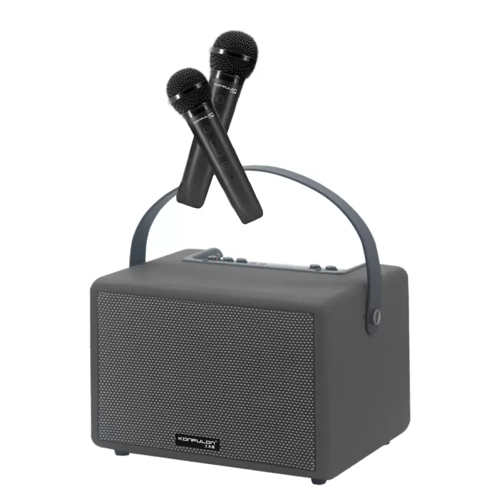 Konfulon F31 50W Sürücülü 2 Adet Mikrofonlu BT 5.2 Kablosuz Hoparlör - Turuncu