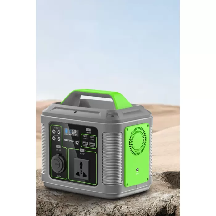 Konfulon CN04 Powerbank 300W 60.000 mAh 5W Led Işıklı Kamp Şarj PD 60W - Gri