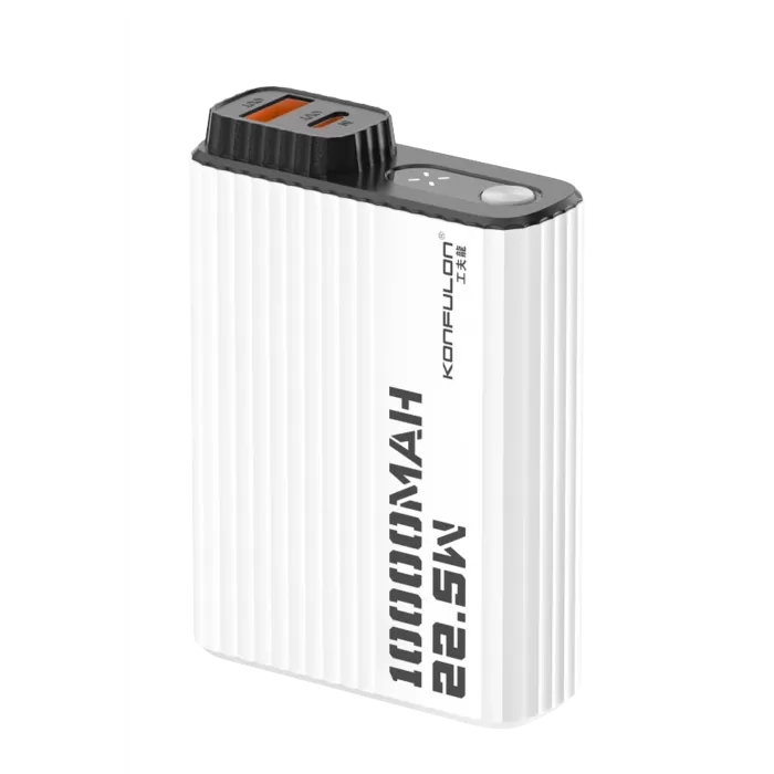 Konfulon A40Q 10.000 mAh PD 20W Mini Powerbank - Siyah-Beyaz