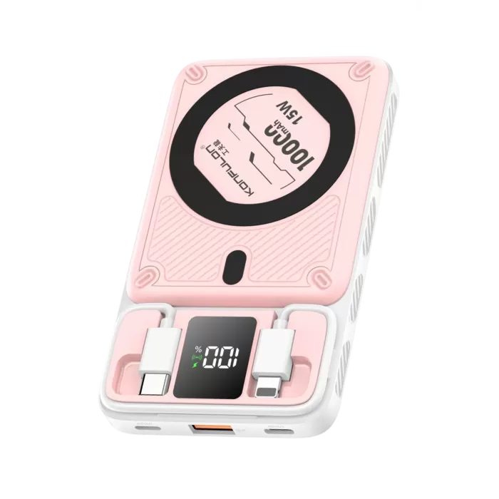 Konfulon M25W 10.000 mAh 20W PD Magsafe Powerbank - Pembe