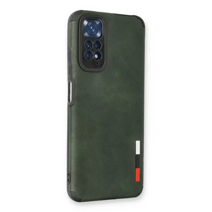 Newface Xiaomi Redmi Note 11 Kılıf Loop Deri Silikon - Yeşil