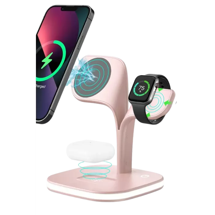 Newface YM-UD22 Kablosuz Şarj Masaüstü Set - Pembe