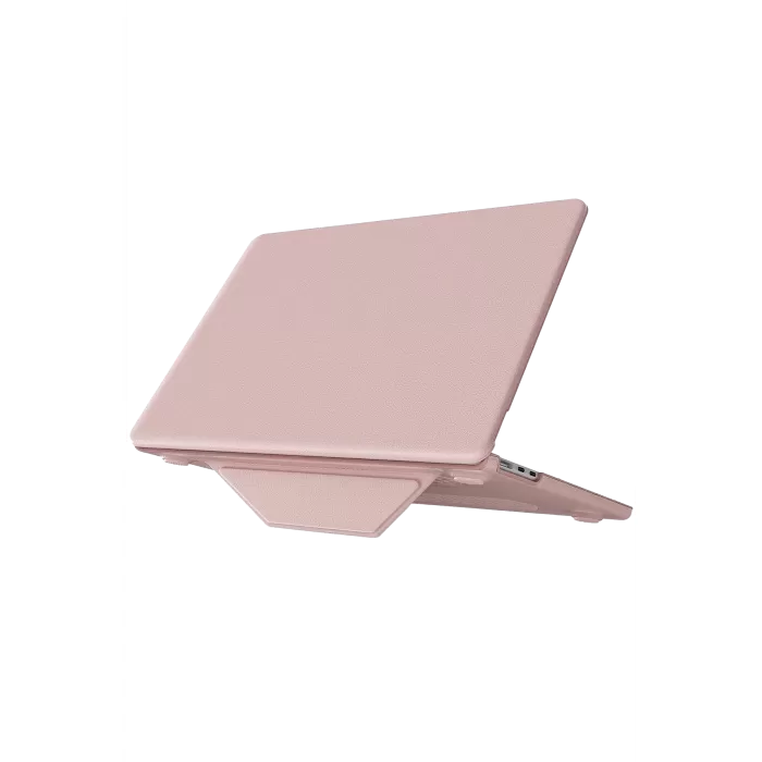 Newface Macbook Pro 14 2021 Macbook Deri Kapak - Pembe