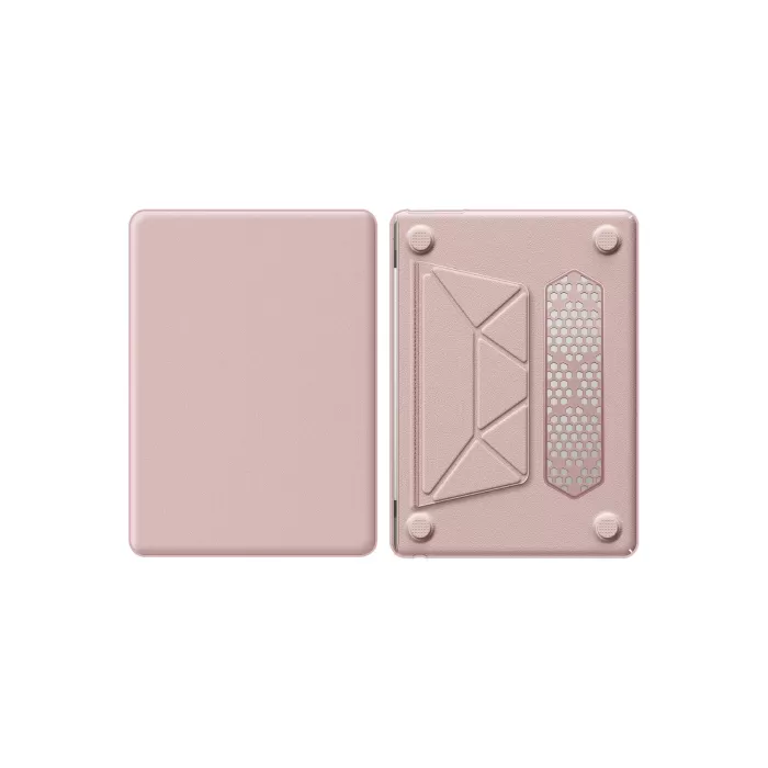 Newface Macbook Pro 14 2021 Macbook Deri Kapak - Pembe