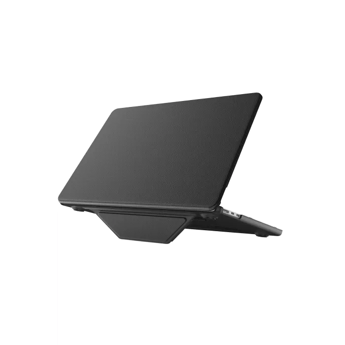 Newface Macbook Air 15 2024 Macbook Deri Kapak - Siyah