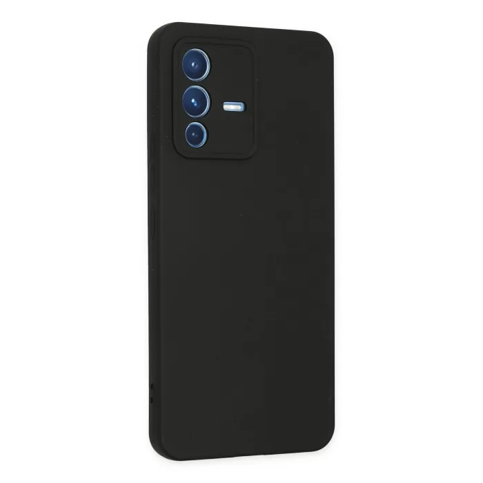 Newface Vivo V23 5G Kılıf Nano içi Kadife Silikon - Siyah