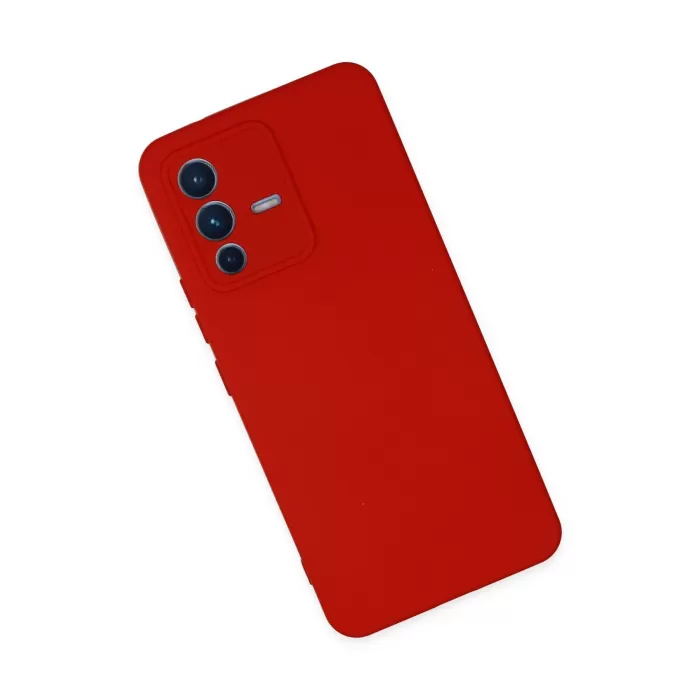 Newface Vivo V23 5G Kılıf Nano içi Kadife Silikon - Kırmızı