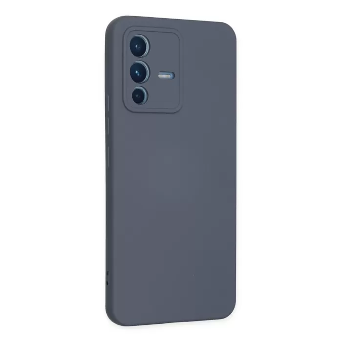 Newface Vivo V23 5G Kılıf Nano içi Kadife Silikon - Gri