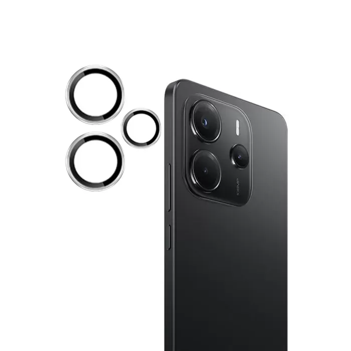 Joko Xiaomi Redmi Note 14 4G PVD Metal Kamera Lens - Gümüş