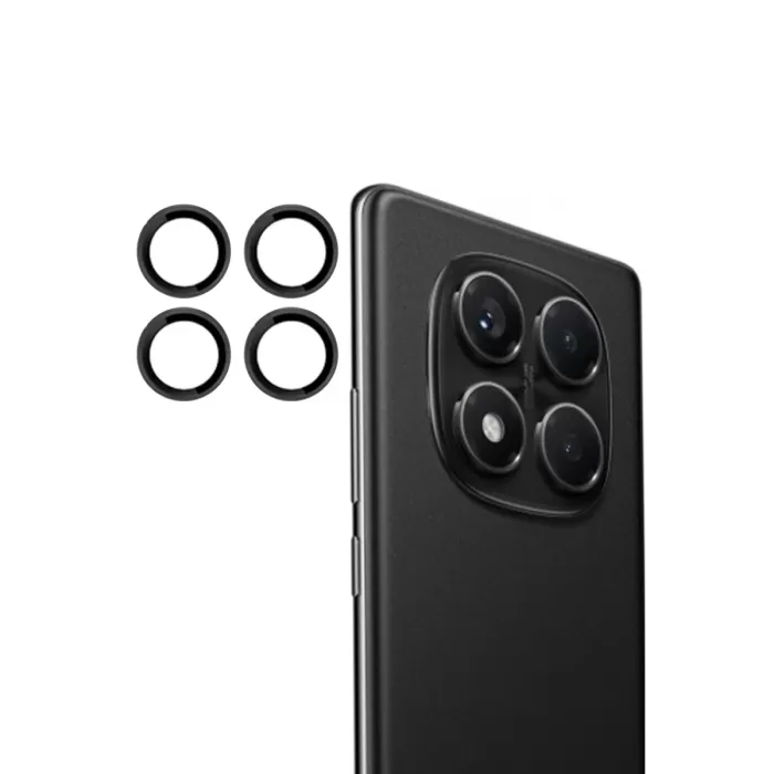 Joko Xiaomi Redmi Note 14 Pro 4G PVD Metal Kamera Lens - Siyah