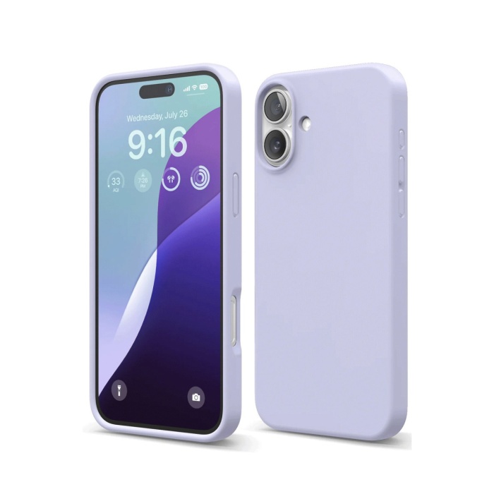 Newface iPhone 16 Plus Kılıf Nano içi Kadife Silikon - Lila