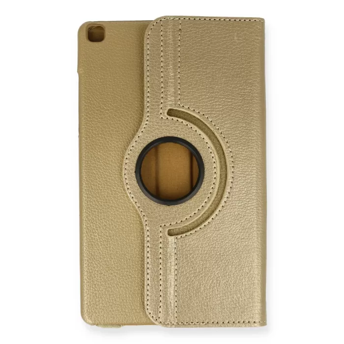 Newface Samsung Galaxy Tab A9 Plus Kılıf 360 Tablet Deri Kılıf - Gold