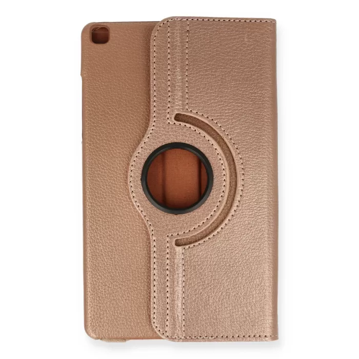 Newface Samsung Galaxy Tab A9 Plus Kılıf 360 Tablet Deri Kılıf - Rose Gold