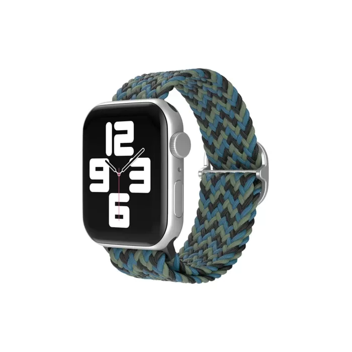 Newface Apple Watch 38mm Star Kordon - Zigzag Mavi-Yeşil