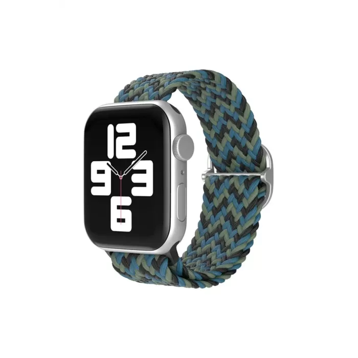 Newface Apple Watch 38mm Star Kordon - Zigzag Mavi-Yeşil
