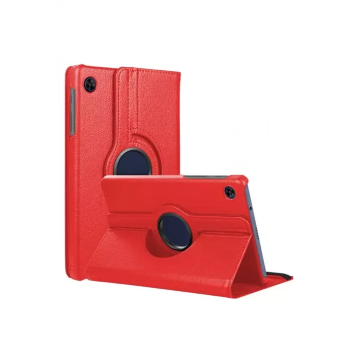 Newface Samsung Galaxy Tab A11 360 Tablet Deri Kılıf - Kırmızı