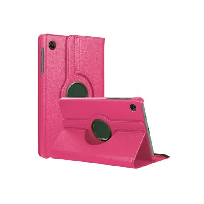 Newface Samsung Galaxy Tab A11 360 Tablet Deri Kılıf - Pembe