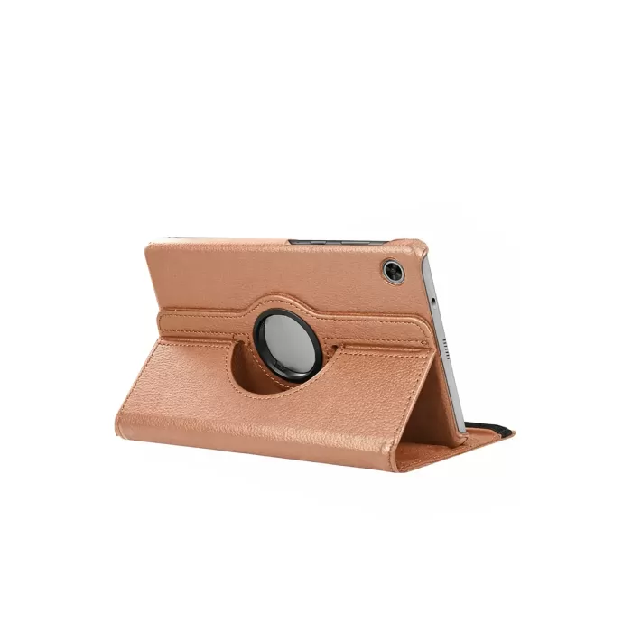 Newface Samsung Galaxy Tab A11 360 Tablet Deri Kılıf - Rose Gold